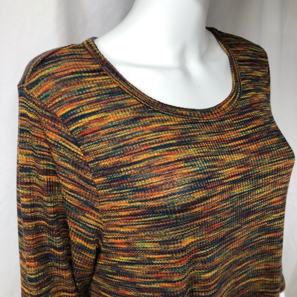 Song n Spirit Waffle Knit 3/4 Sleeve Swing Dress - Picture 2 of 7